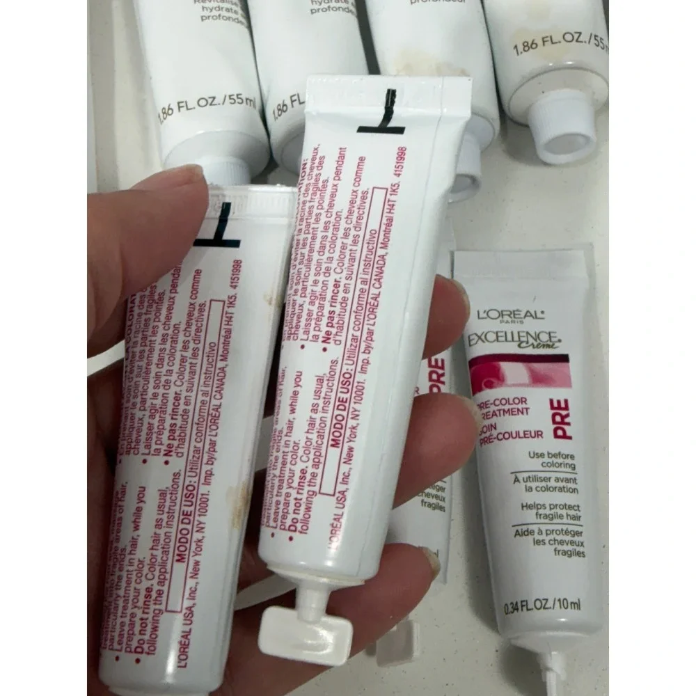 L'Oreal Excellence Creme Lot of‎ 10 pc (6 conditioner step 3 + 4 Pre-Color Serum